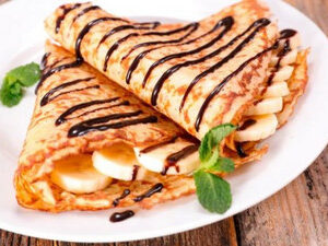 Clătite cu nutella şi banane - 2 buc- 150gr.