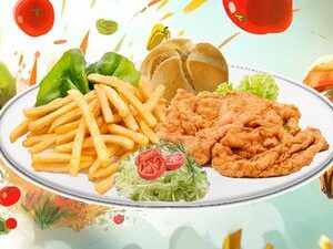 Meniu snițel 450 gr.